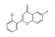 2-(2-chlorophenyl)-6-fluorochromen-4-one结构式
