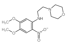 4-Morpholineethanamine, N-(4,5-dimethoxy-2-nitrophenyl)-结构式