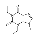 1,3-Diethyl-7-methyl-1H-pyrrolo[2,3-d]pyrimidine-2,4(3H,7H)-dione结构式
