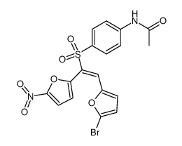 N-{4-[(E)-2-(5-Bromo-furan-2-yl)-1-(5-nitro-furan-2-yl)-ethenesulfonyl]-phenyl}-acetamide结构式