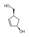 cis-4-Hydroxy-2-cyclopenten-1-methanol Structure