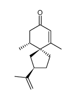 (2R,6R)-6,10-dimethyl-2-prop-1-en-2-yl-spiro[4.5]dec-9-en-8-one结构式