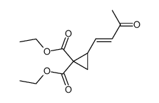 Diethyl trans-2-(3-oxo-l-butenyl)cyclopropane-1,1-dicarboxylate结构式