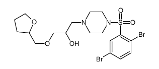 1-[4-(2,5-dibromophenyl)sulfonylpiperazin-1-yl]-3-(oxolan-2-ylmethoxy)propan-2-ol Structure