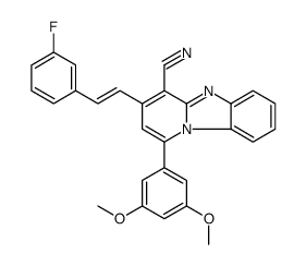 1-(3,5-dimethoxyphenyl)-3-[2-(3-fluorophenyl)ethenyl]pyrido[1,2-a]benzimidazole-4-carbonitrile Structure
