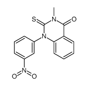 3-methyl-1-(3-nitrophenyl)-2-sulfanylidenequinazolin-4-one结构式