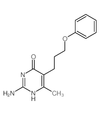 2-amino-6-methyl-5-(3-phenoxypropyl)-1H-pyrimidin-4-one结构式