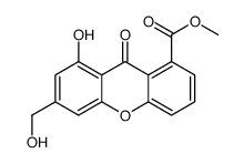 8-Hydroxy-6-hydroxymethyl-9-oxo-9H-xanthene-1-carboxylic acid methyl ester结构式
