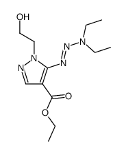 5-(3,3-diethyl-triaz-1-enyl)-1-(2-hydroxy-ethyl)-1H-pyrazole-4-carboxylic acid ethyl ester结构式