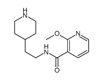 2-methoxy-N-(2-piperidin-4-ylethyl)pyridine-3-carboxamide结构式