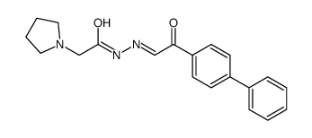 N-[(E)-[2-oxo-2-(4-phenylphenyl)ethylidene]amino]-2-pyrrolidin-1-ylacetamide结构式