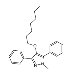 4-heptoxy-1-methyl-3,5-diphenylpyrazole结构式