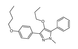 3-(4-butoxyphenyl)-1-methyl-5-phenyl-4-propoxypyrazole结构式