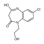 7-chloro-1-(2-hydroxyethyl)-5H-1,5-benzodiazepine-2,4-dione结构式