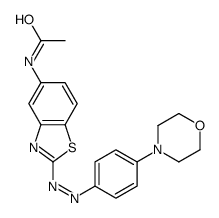 N-[2-[(4-morpholin-4-ylphenyl)diazenyl]-1,3-benzothiazol-5-yl]acetamide Structure