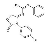 1-[3-(4-chlorophenyl)-2-oxooxathiazolidin-4-ylidene]-3-phenylurea结构式
