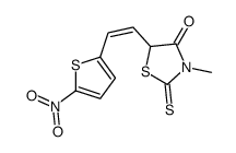 3-methyl-5-[2-(5-nitrothiophen-2-yl)ethenyl]-2-sulfanylidene-1,3-thiazolidin-4-one Structure