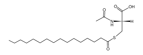 N-acetyl-S-palmitoyl cysteine结构式