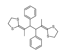 2-[5-(1,3-dithiolan-2-ylidene)-3,4-diphenylhexan-2-ylidene]-1,3-dithiolane Structure