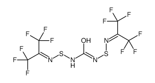 1,3-bis[(1,1,1,3,3,3-hexafluoropropan-2-ylideneamino)sulfanyl]urea Structure