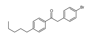 2-(4-bromophenyl)-1-(4-pentylphenyl)ethanone结构式