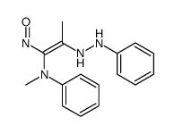 N-methyl-N-[1-nitroso-2-(2-phenylhydrazinyl)prop-1-enyl]aniline Structure