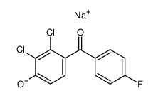 sodium salt of 4(4-fluorobenzoyl)-2,3-dichlorophenol结构式