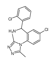 5,2'-dichloro-2-(3,5-dimethyl-[1,2,4]triazol-4-yl)-benzhydrylamine结构式