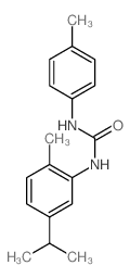 3-(4-methylphenyl)-1-(2-methyl-5-propan-2-yl-phenyl)urea结构式