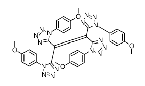 1-(4-methoxyphenyl)-5-[1,2,2-tris[1-(4-methoxyphenyl)tetrazol-5-yl]ethenyl]tetrazole结构式