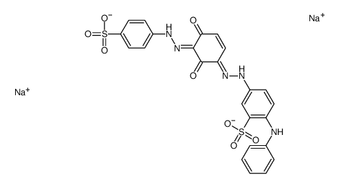 disodium 5-[[2,4-dihydroxy-3-[(4-sulphonatophenyl)azo]phenyl]azo]-2-(phenylamino)benzenesulphonate structure