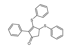2-phenyl-3,4-bis(phenylsulfanyl)cyclopent-2-en-1-one Structure