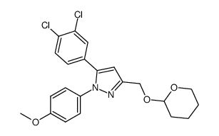 5-(3,4-dichlorophenyl)-1-(4-methoxyphenyl)-3-[[(tetrahydro-2H-pyran-2-yl)oxy]methyl]-1H-pyrazole结构式