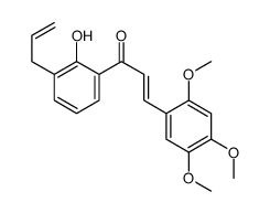 (E)-1-(2-hydroxy-3-prop-2-enylphenyl)-3-(2,4,5-trimethoxyphenyl)prop-2-en-1-one结构式