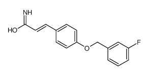 3-[4-[(3-fluorophenyl)methoxy]phenyl]prop-2-enamide结构式
