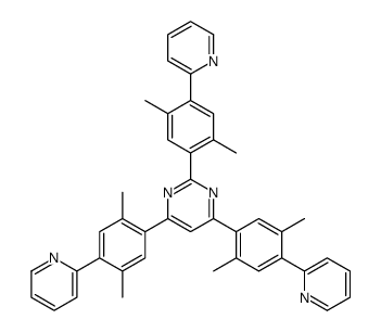 2,4,6-tris(2,5-dimethyl-4-pyridin-2-ylphenyl)pyrimidine Structure