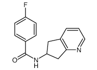 Benzamide, N-(6,7-dihydro-5H-cyclopenta[b]pyridin-6-yl)-4-fluoro- (9CI) structure