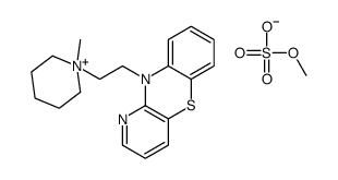 10-[2-(1-methylpiperidin-1-ium-1-yl)ethyl]pyrido[3,2-b][1,4]benzothiazine,methyl sulfate结构式