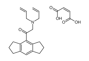 2-[bis(prop-2-enyl)amino]-1-(1,2,3,5,6,7-hexahydro-s-indacen-4-yl)ethanone,(E)-but-2-enedioic acid结构式