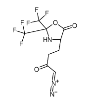 1-diazonio-4-[(4S)-5-oxo-2,2-bis(trifluoromethyl)-1,3-oxazolidin-4-yl]but-1-en-2-olate Structure