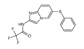 6-(Phenylthio)-2-(trifluoroacetamido) imidazo [1,2-a] pyridine结构式