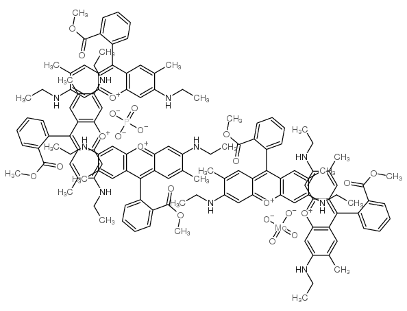 Xanthylium, 3,6-bis(ethylamino)-9-[2-(methoxycarbonyl)phenyl]-2,7-dimethyl-, molybdatephosphate picture