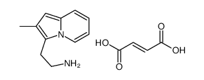 (Z)-4-hydroxy-4-oxobut-2-enoate,2-(2-methylindolizin-3-yl)ethylazanium结构式