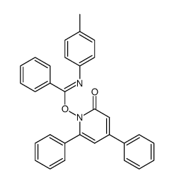 4,6-diphenyl-1-[N-(p-toluoyl)benzimidoyloxy]-2-pyridone Structure
