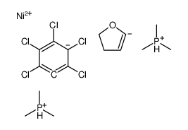 3,5-dihydro-2H-furan-5-ide,nickel(2+),1,2,3,4,5-pentachlorobenzene-6-ide,trimethylphosphanium Structure