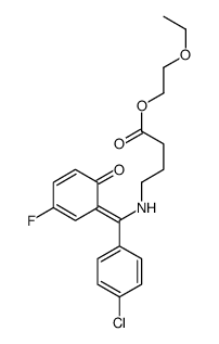 2-ethoxyethyl 4-[[(Z)-(4-chlorophenyl)-(3-fluoro-6-oxocyclohexa-2,4-dien-1-ylidene)methyl]amino]butanoate结构式