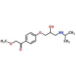 1-(4-(2-Hydroxy-3-(isopropylamino)propoxy)phenyl)-2-Methoxyethanone结构式