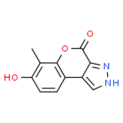 [1]Benzopyrano[3,4-c]pyrazol-4(3H)-one, 7-hydroxy-6-methyl- (9CI)结构式