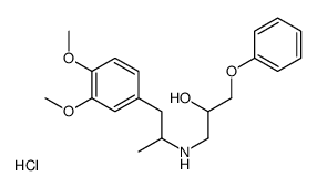 1-[1-(3,4-dimethoxyphenyl)propan-2-ylamino]-3-phenoxypropan-2-ol,hydrochloride结构式