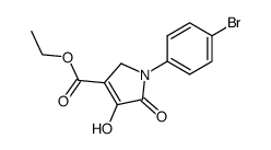 1-p-bromophenyl-4-carbethoxy-2,3-dioxopyrrolidine结构式